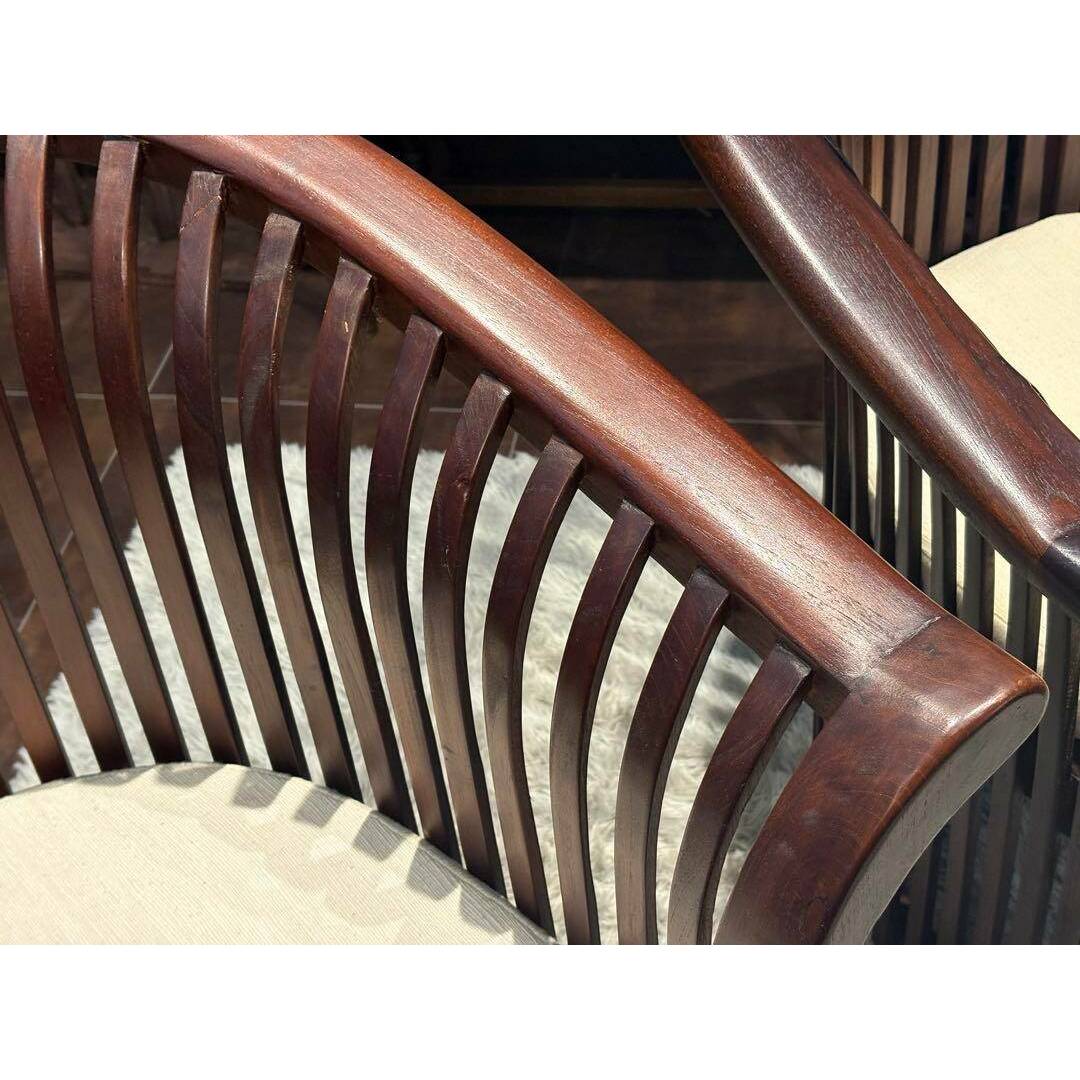 リゾート家具 アームソファ ダイニングソファ アンティーク アジアン