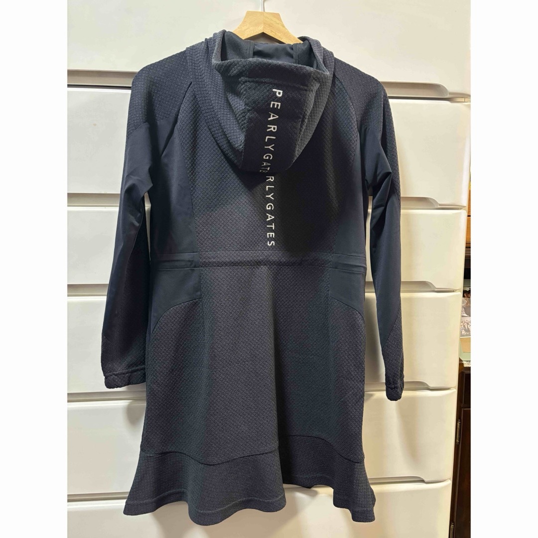 PEARLY GATES - パーリーゲイツダイヤニットジャガード濃紺ワンピース