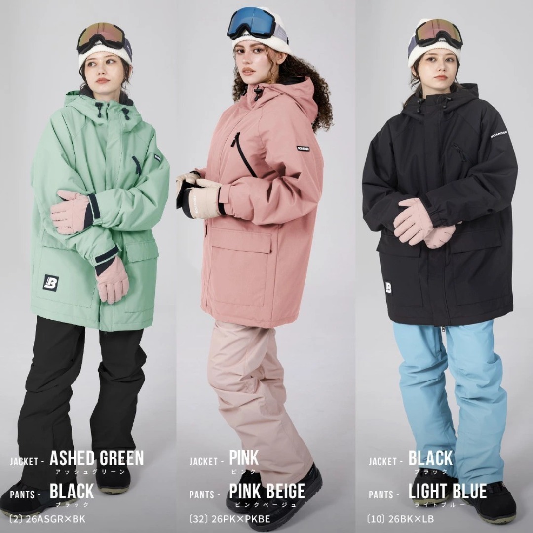 スノボウェア レディース上下セット スノーボードウェア ボーディー