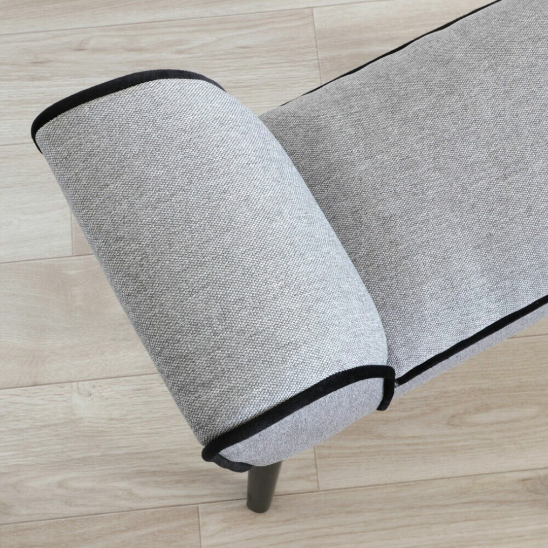 ☆スツールベンチ モダンテイスト クッションチェア 椅子 グレー 腰掛【S】