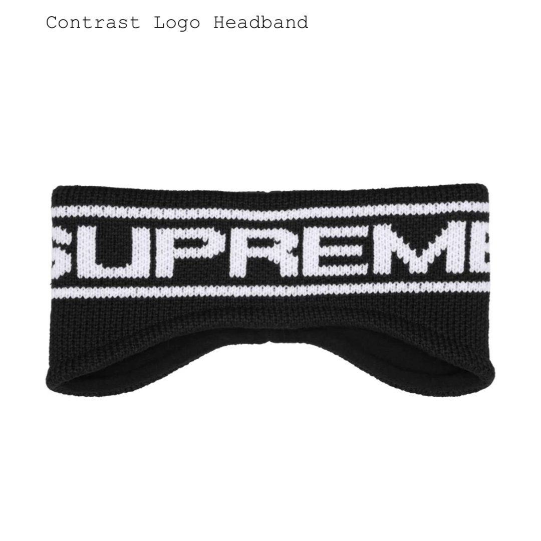 Supreme - supreme Contrast Logo Headband Blackの通販 by たんぽぽ's
