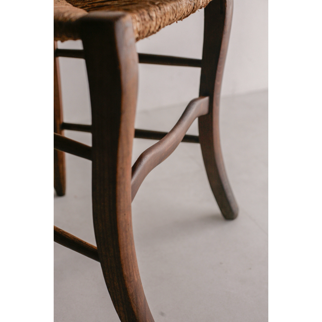 Brocante - フランスアンティーク ラッシュ編みチェア ブロカント 無垢
