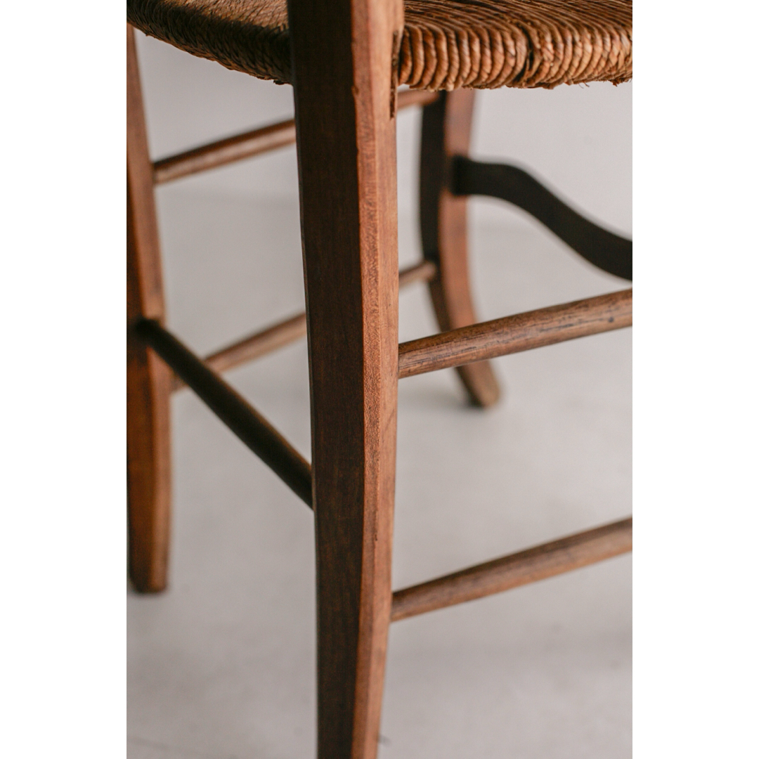 Brocante - フランスアンティーク ラッシュ編みチェア ブロカント 無垢
