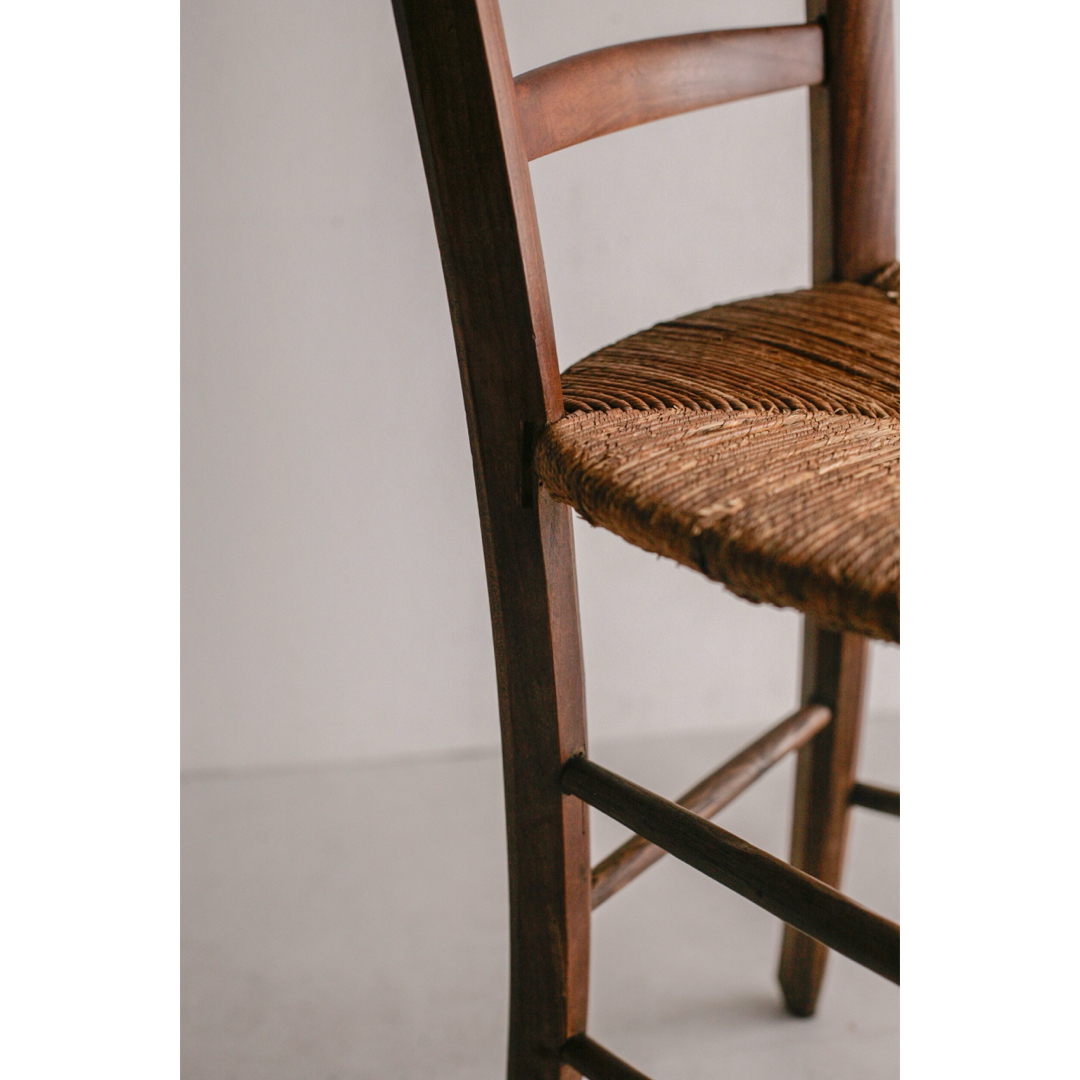 Brocante - フランスアンティーク ラッシュ編みチェア ブロカント 無垢
