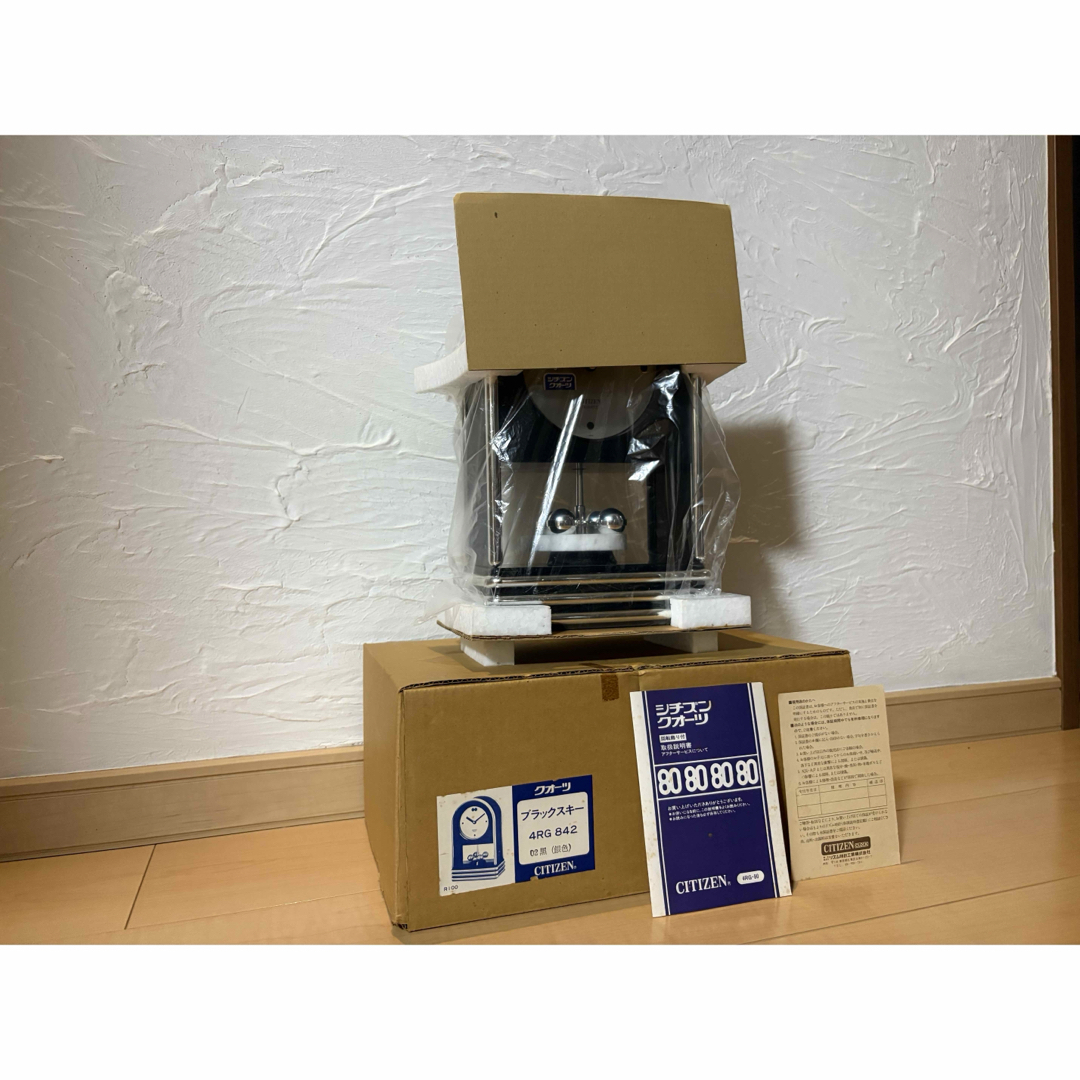 未使用 80's シチズン ブラックスキー4RG842 置き時計の通販 by まるは