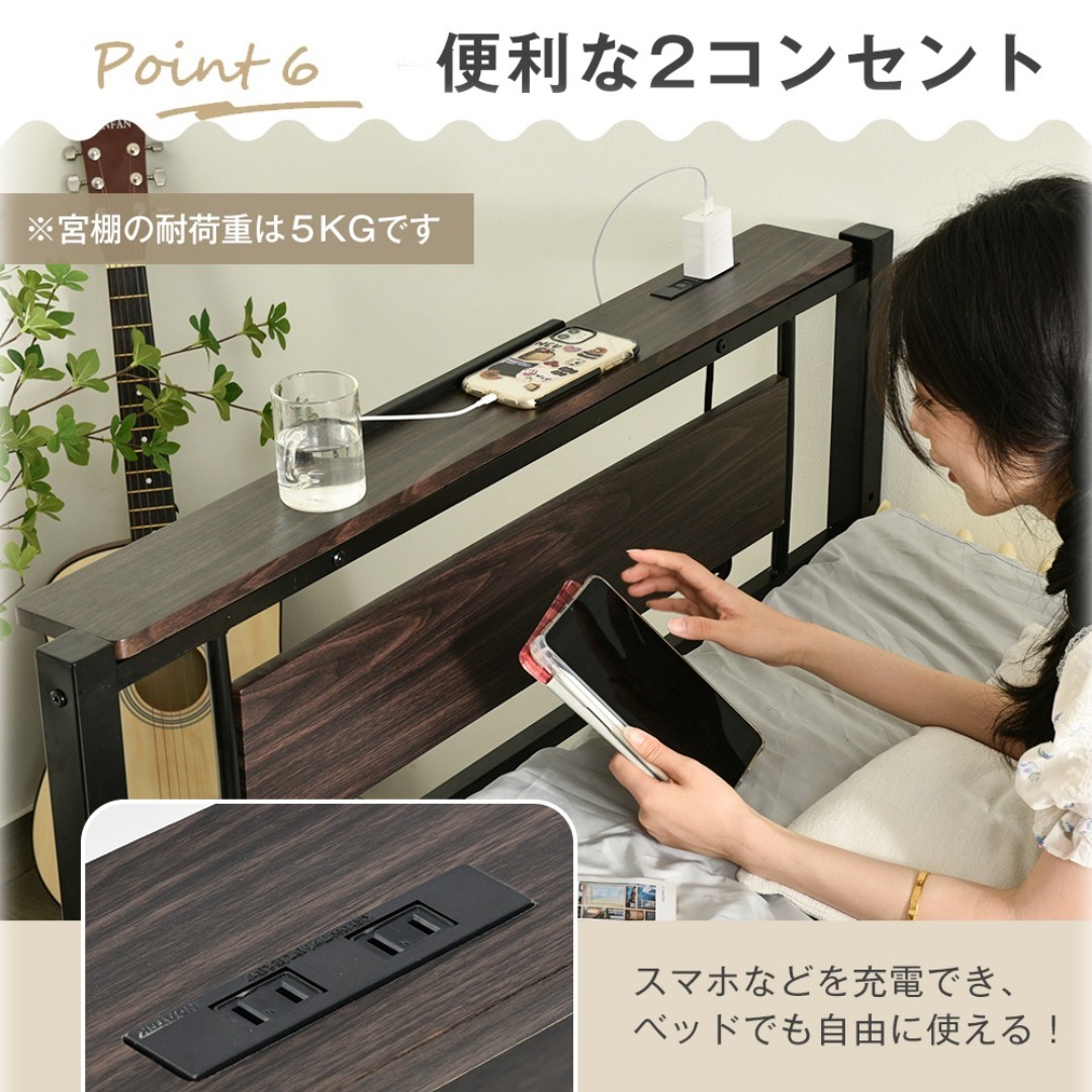 ロフトベッド 高さは3段階調節可能 スチール製 一人暮らしに最適 WHITE