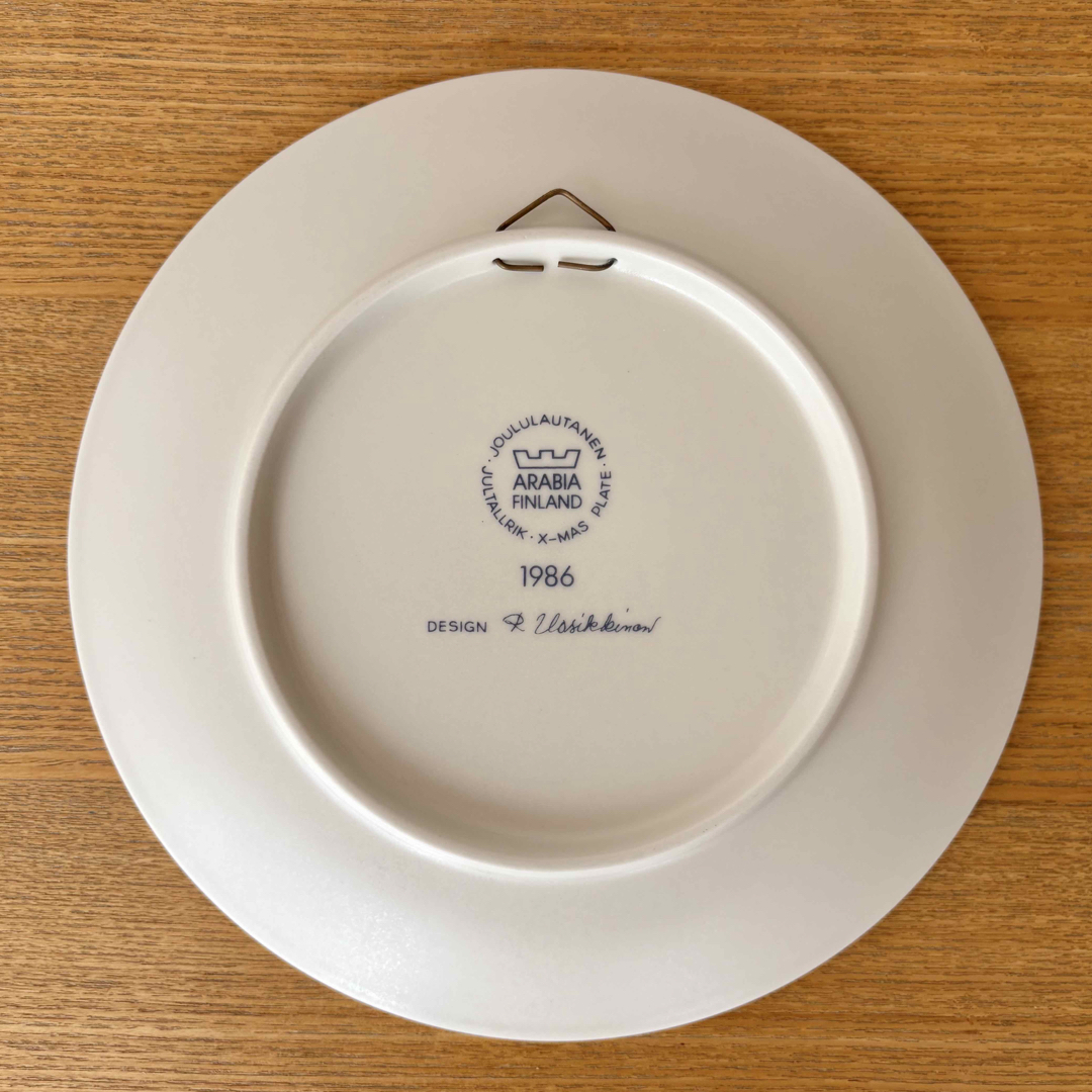 ARABIA - ARABIA ウオシッキネン 1986年クリスマスプレート(イヤー