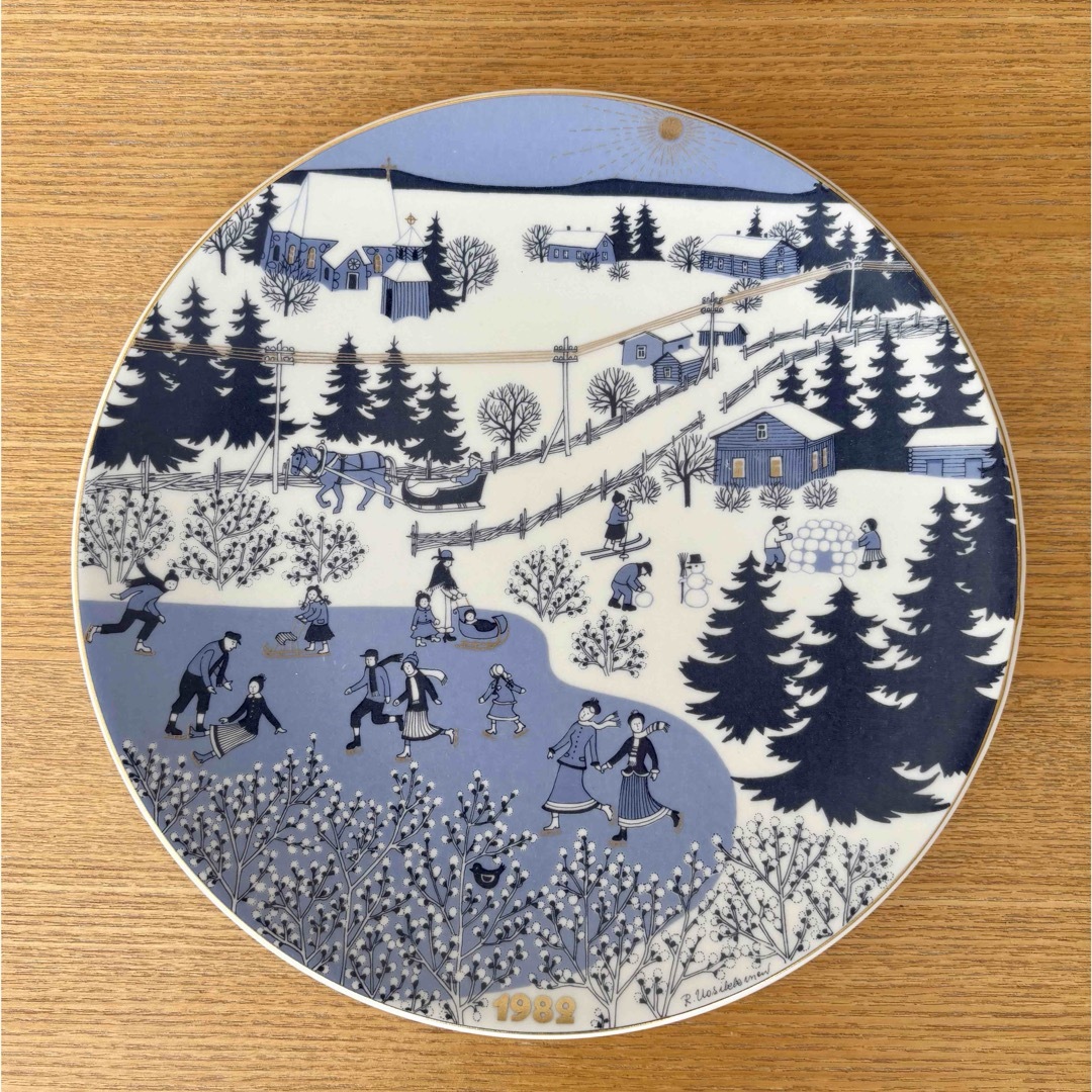 ARABIA - ARABIA ウオシッキネン 1982年クリスマスプレート(イヤー