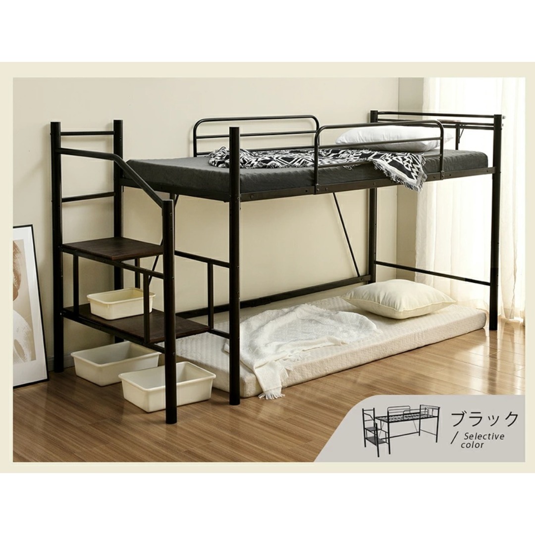 ロフトベッド SD・セミダブル 一人暮らしに最適 北欧風 収納 WHITE