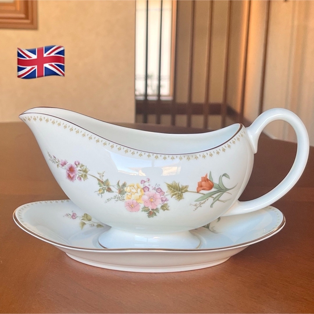 レア美品】英国製 ウェッジウッド☆ミラベル☆ソースボート＆ソーサー