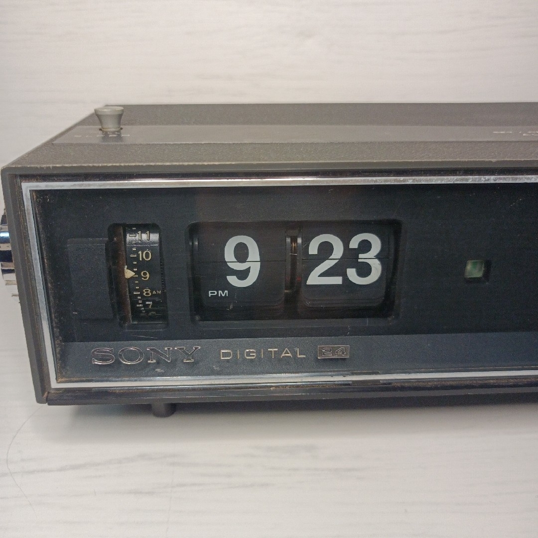 SONY - 激レア 廃盤品 昭和レトロ SONYパタパタ時計 ラジオ付 動作品の