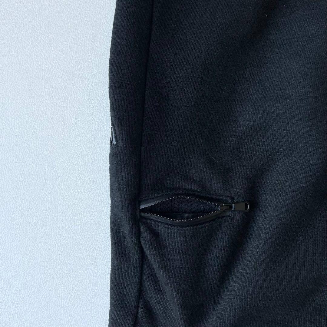 3219【美品】TFW49 ストレッチパンツ チャックポケットスウェット M 黒