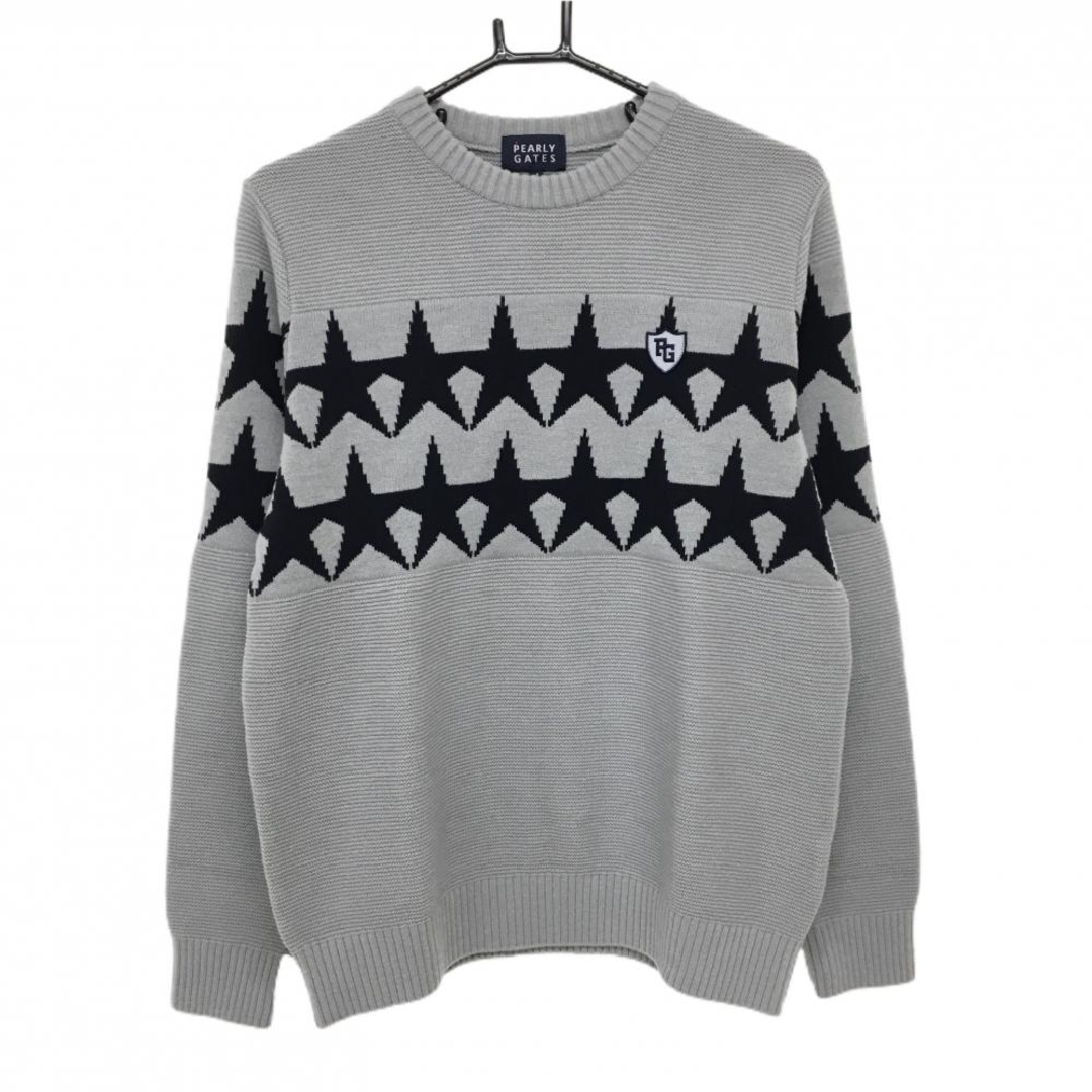PEARLY GATES - 【新品】パーリーゲイツ セーター グレー×ネイビー