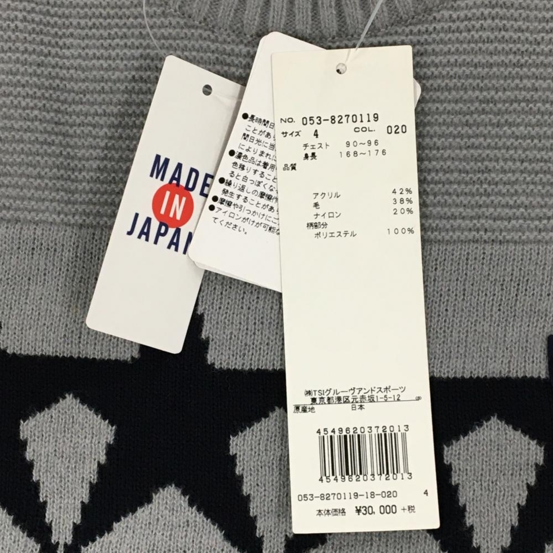 PEARLY GATES - 【新品】パーリーゲイツ セーター グレー×ネイビー