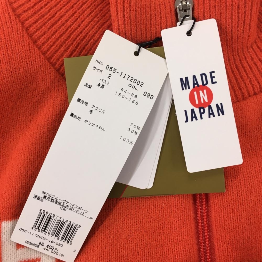 PEARLY GATES - 【新品】パーリーゲイツ ニットジャケット オレンジ×白