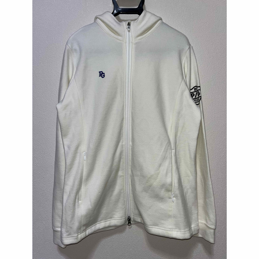 PEARLY GATES - パーリーゲイツ ホワイト 白 パーカー ニット ロゴ