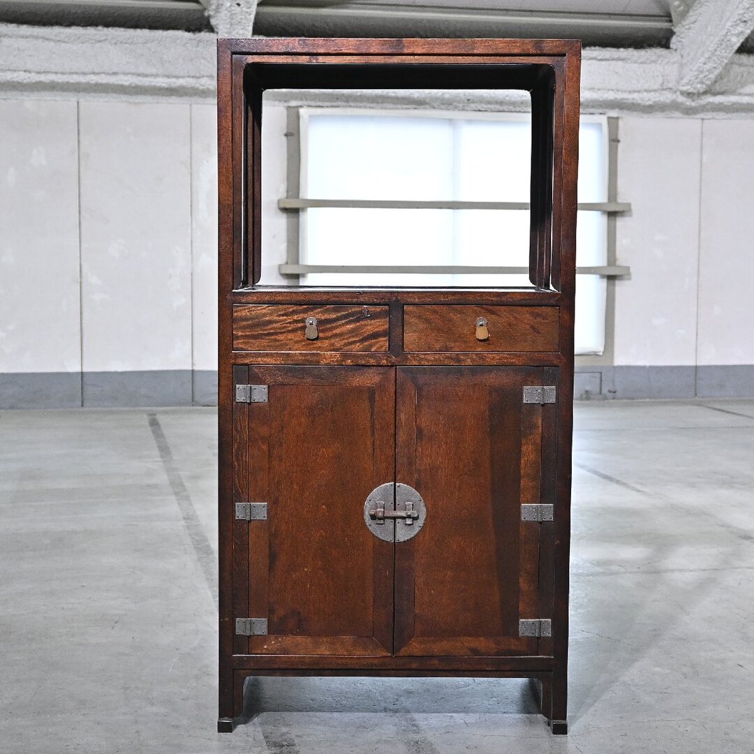 松本民芸家具 55万「#132型朝鮮棚」キャビネット ミズメザクラ無垢材