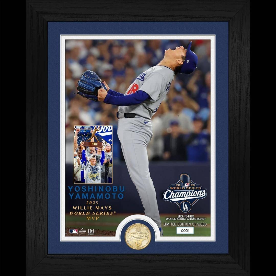 MLB - 山本由伸 2025 ワールドシリーズ MVP受賞記念 ドジャース フォト