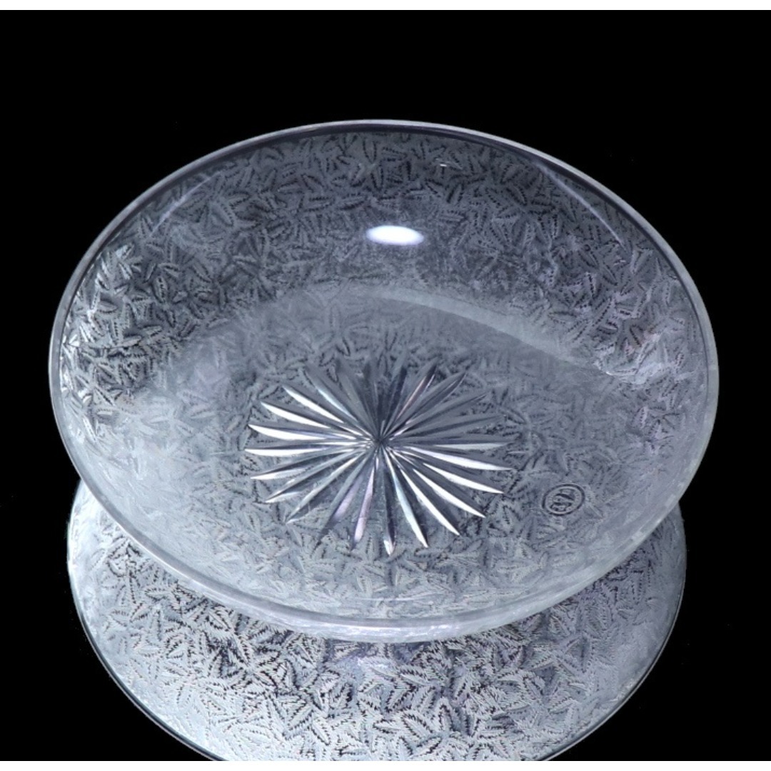 Baccarat - オールド・バカラ 1900年頃 アシッドエッチング 大型 切子