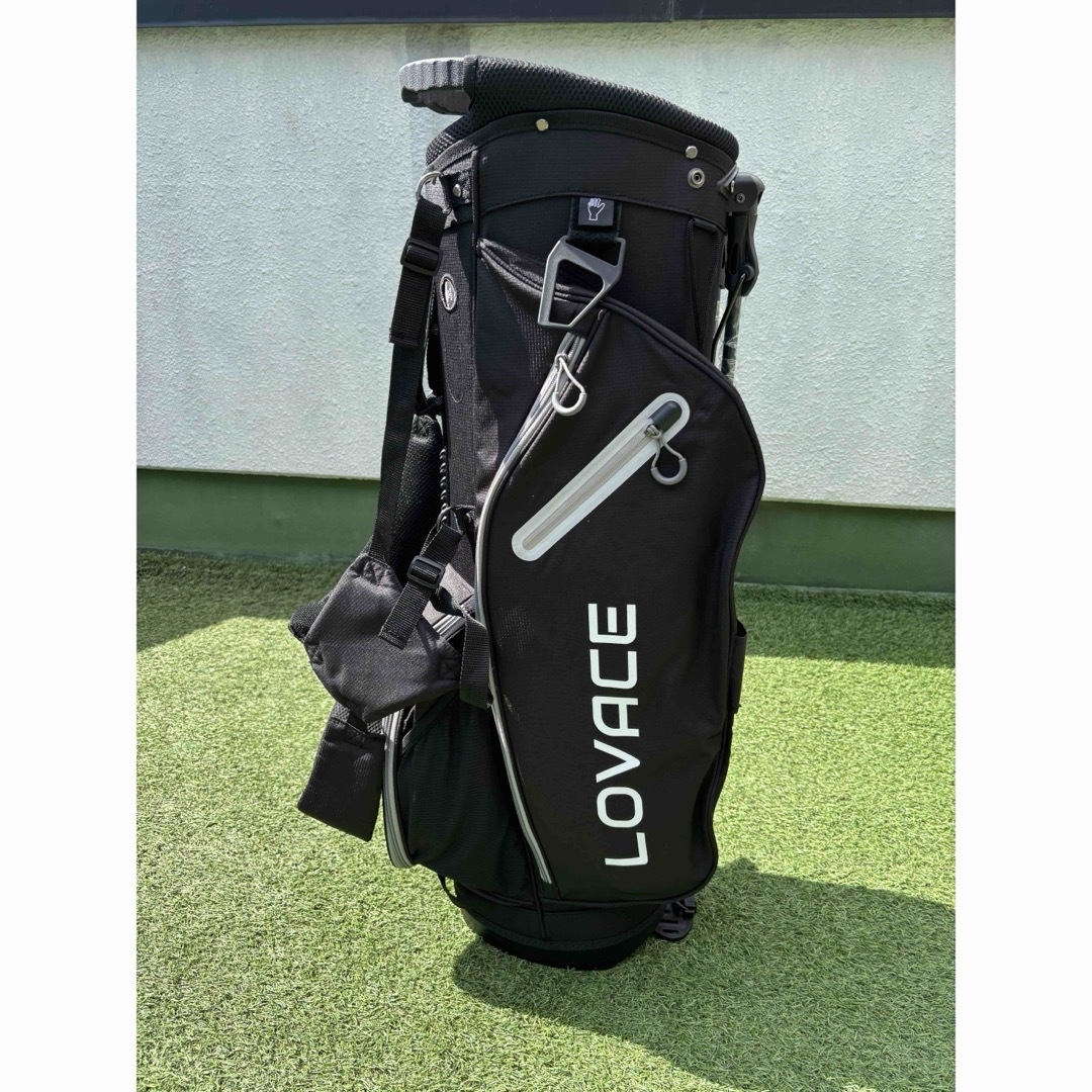 LOVACE スタンドキャディバッグ ゴルフバッグ 新品 ブラック 軽量 防水