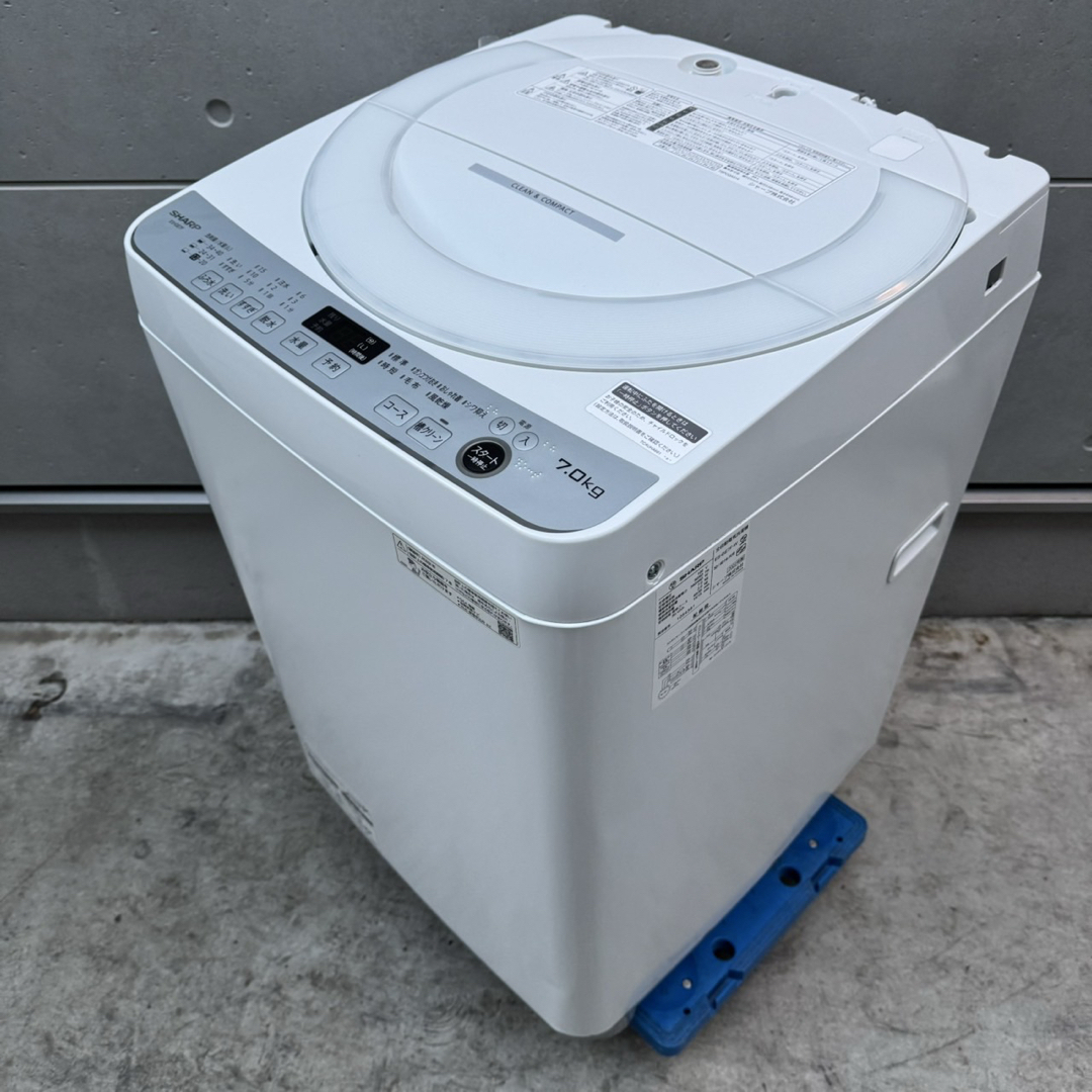SHARP - 39⭐️2022年製美品☆シャープ 洗濯機 7KG 大容量 大型