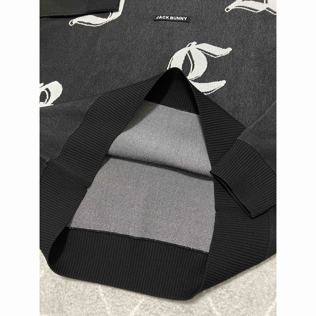 新品 パーリーゲイツ ジャックバニー ゴシックロゴWジャガードニット(6