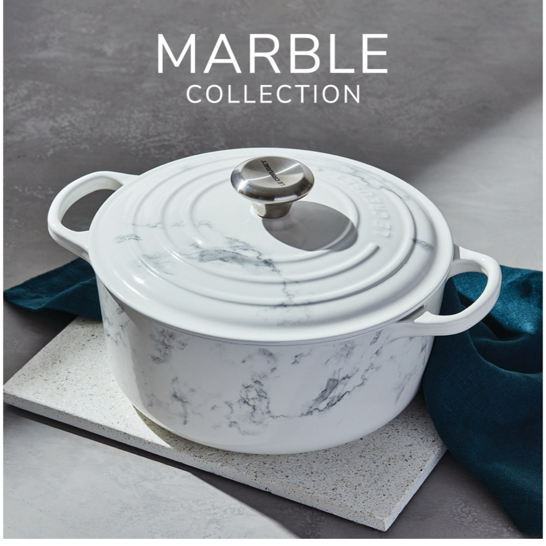 LE CREUSET - ♡ルクルーゼ マーブルコレクション ココットロンド 24cm