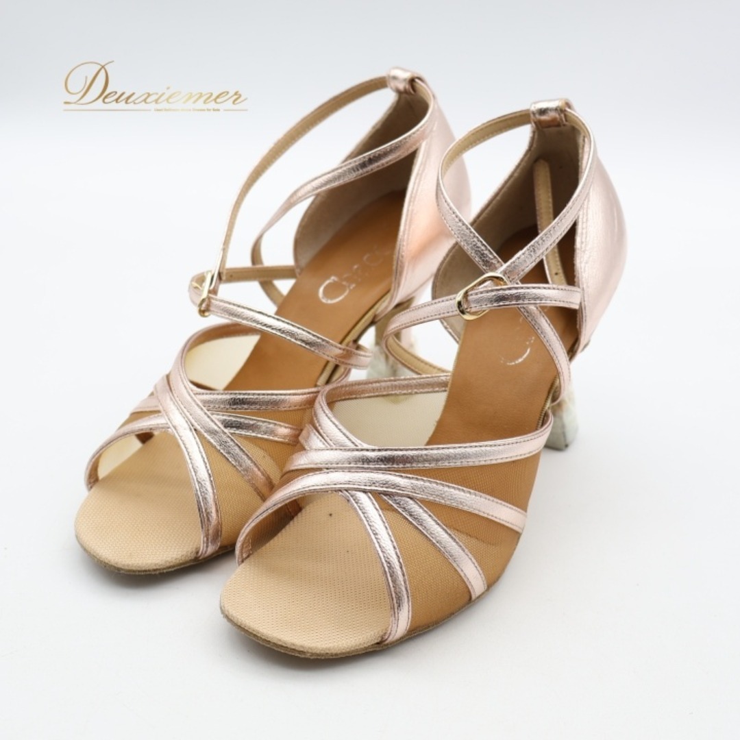 CHACOTT - 社交ダンス 衣装 ラテン シューズ 23 1/2サイズ ピンク系