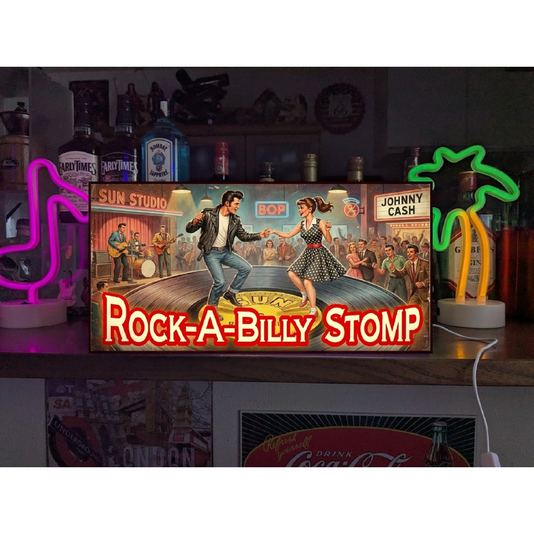 ロカビリー ロックンロール ライブハウス ダンス 看板 置物 雑貨