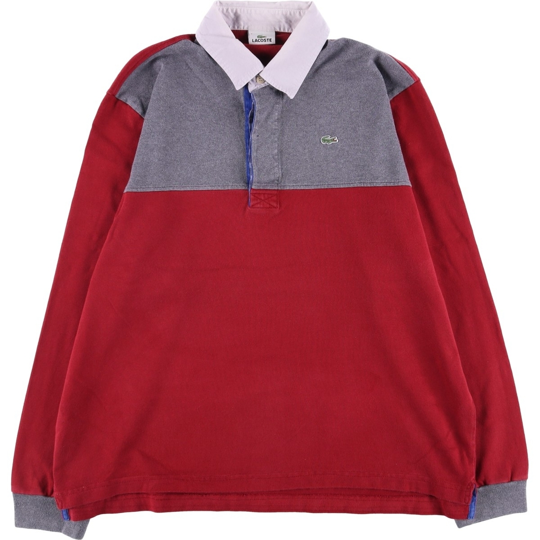LACOSTE - 古着 ラコステ LACOSTE 長袖 ラガーシャツ メンズXXL相当