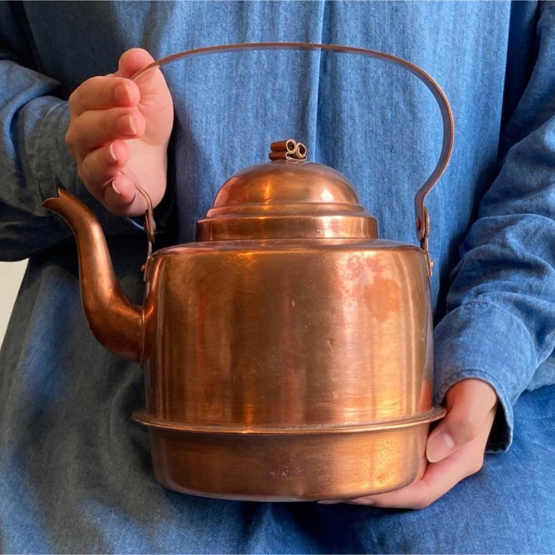 希少 ヴィンテージ 銅製 ケトル やかん 北欧 大きめ コッパー