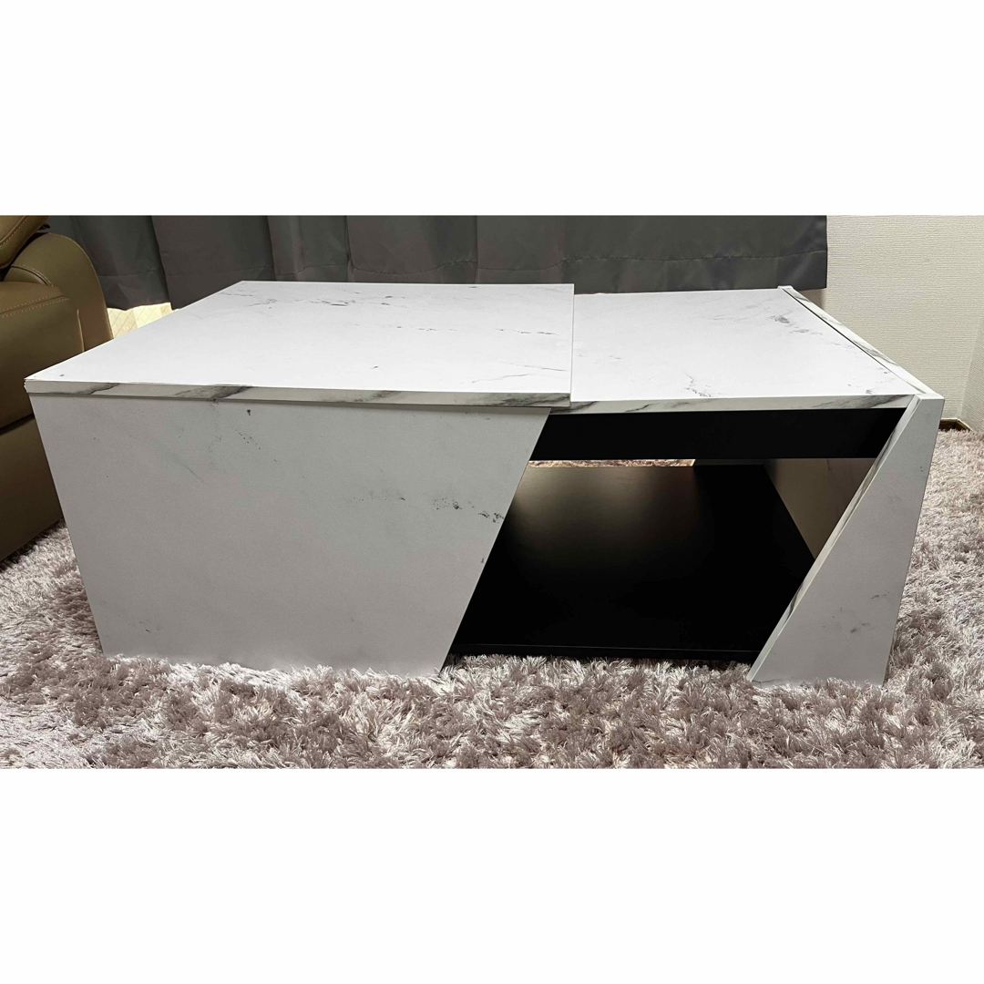 ローテーブル センターテーブル 正方形 スライド収納 引き出し LOWYA