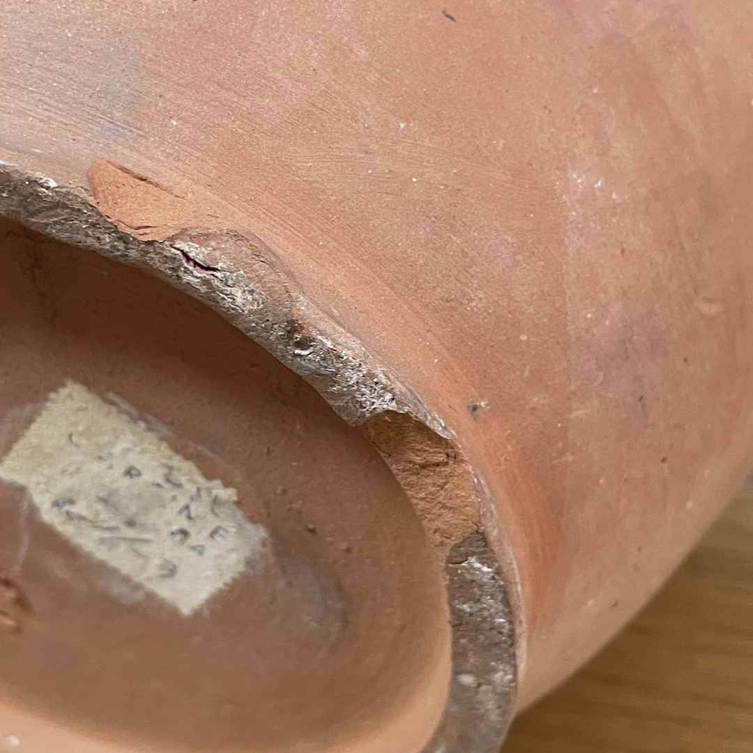 ビンテージ テラコッタ 半緑釉 水注 花瓶 フラワーベース 南仏の通販