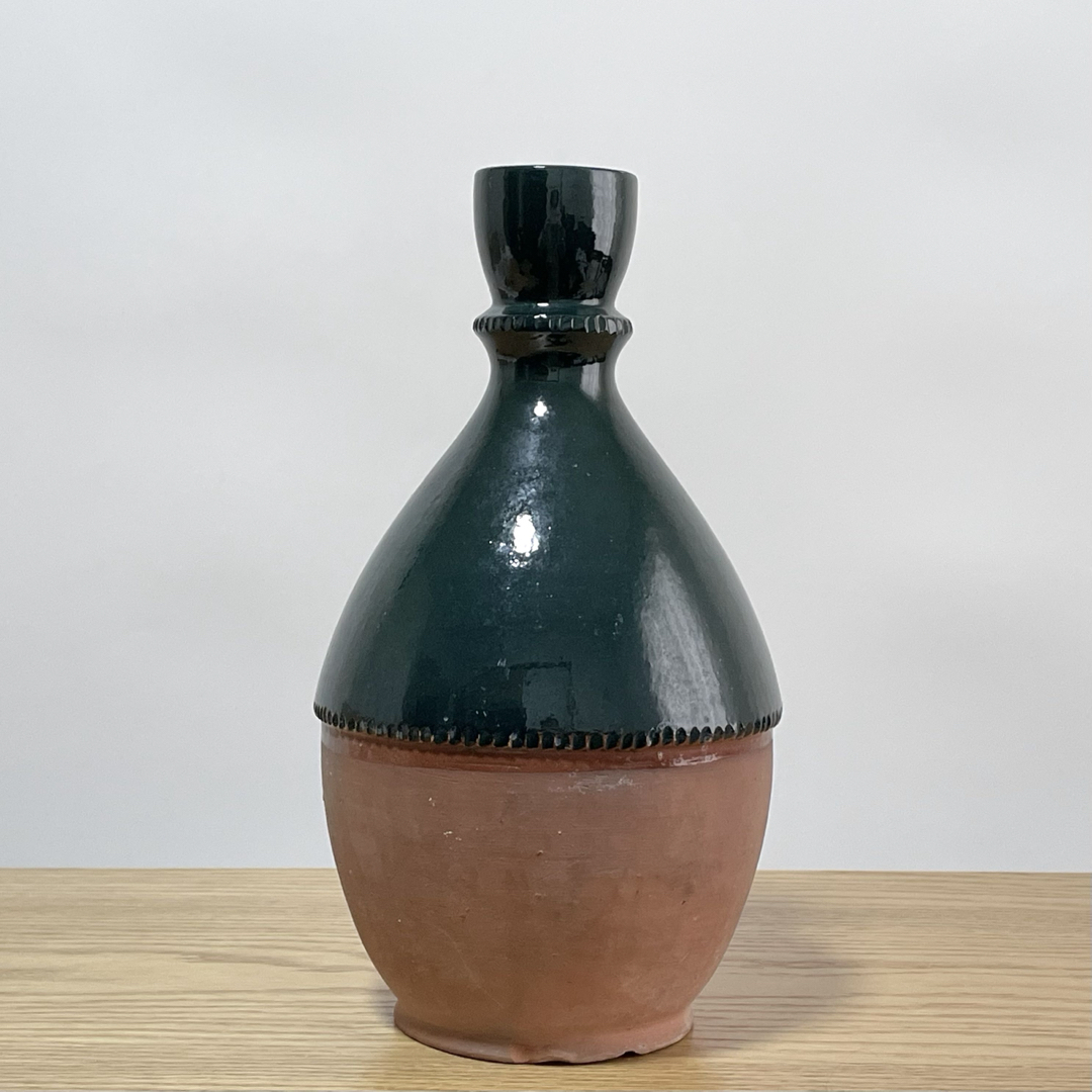 ビンテージ テラコッタ 半緑釉 水注 花瓶 フラワーベース 南仏の通販