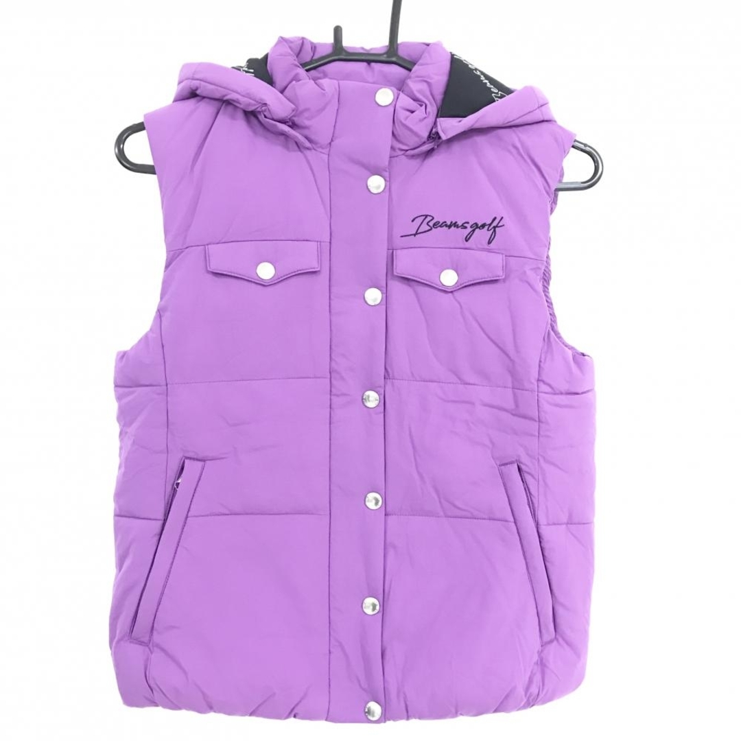 BEAMSGOLF - 【超美品】ビームスゴルフ フード付中綿ベスト パープル