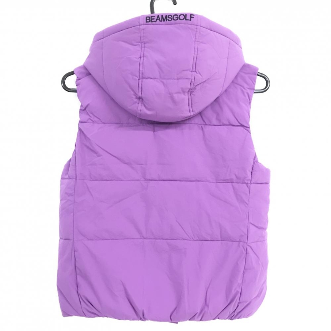 BEAMSGOLF - 【超美品】ビームスゴルフ フード付中綿ベスト パープル