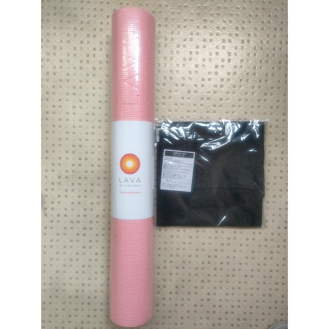 LAVA ヨガマット ピーチ色 ケースセット 145cm×61cmの通販 by