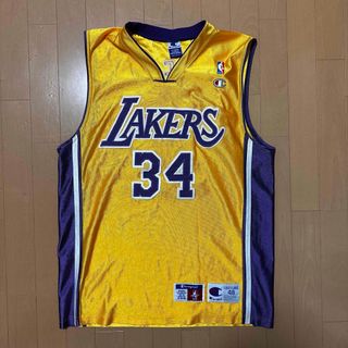 Champion - ロサンゼルスレイカーズシャキール・オニール #34 刺繍