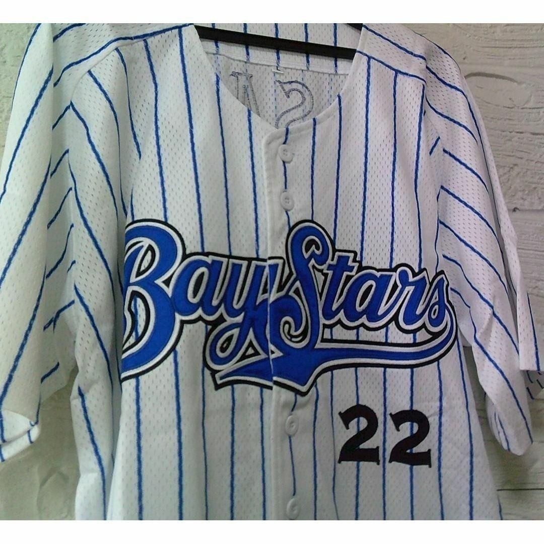 新品復刻L横浜DeNAベイスターズ佐々木 主浩22大魔神ユニフォーム刺繍