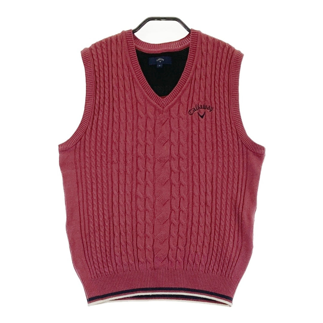サイズ：M CALLAWAY キャロウェイ Vネックニットベスト ウール混
