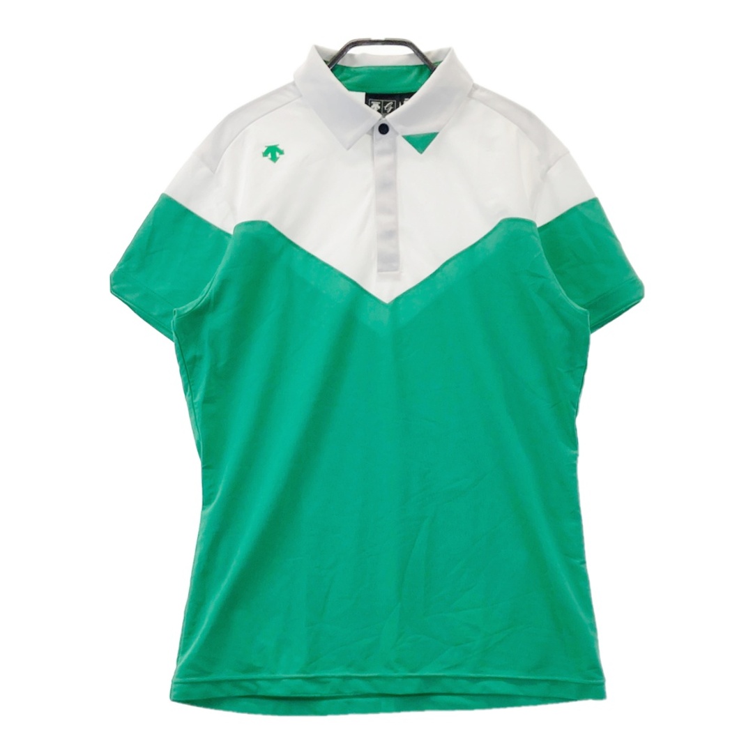 サイズ：O DESCENTE GOLF デサントゴルフ 半袖ポロシャツ グリーン系