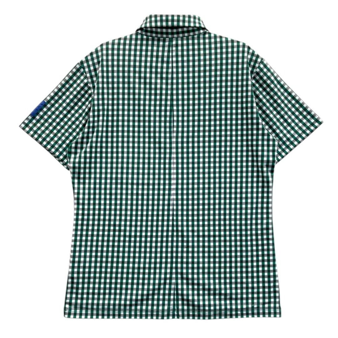 サイズ：XO DESCENTE GOLF デサントゴルフ 半袖ポロシャツ チェック