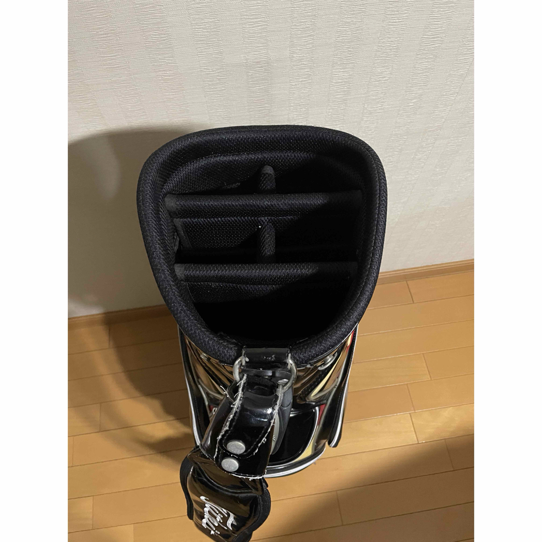 Titleist - Titleist キャディバッグ 黒赤白 ストライプの通販 by
