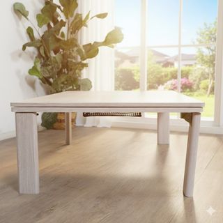 こたつ ローテーブル 折れ足 折りたたみ テーブル 白 ホワイト 机の