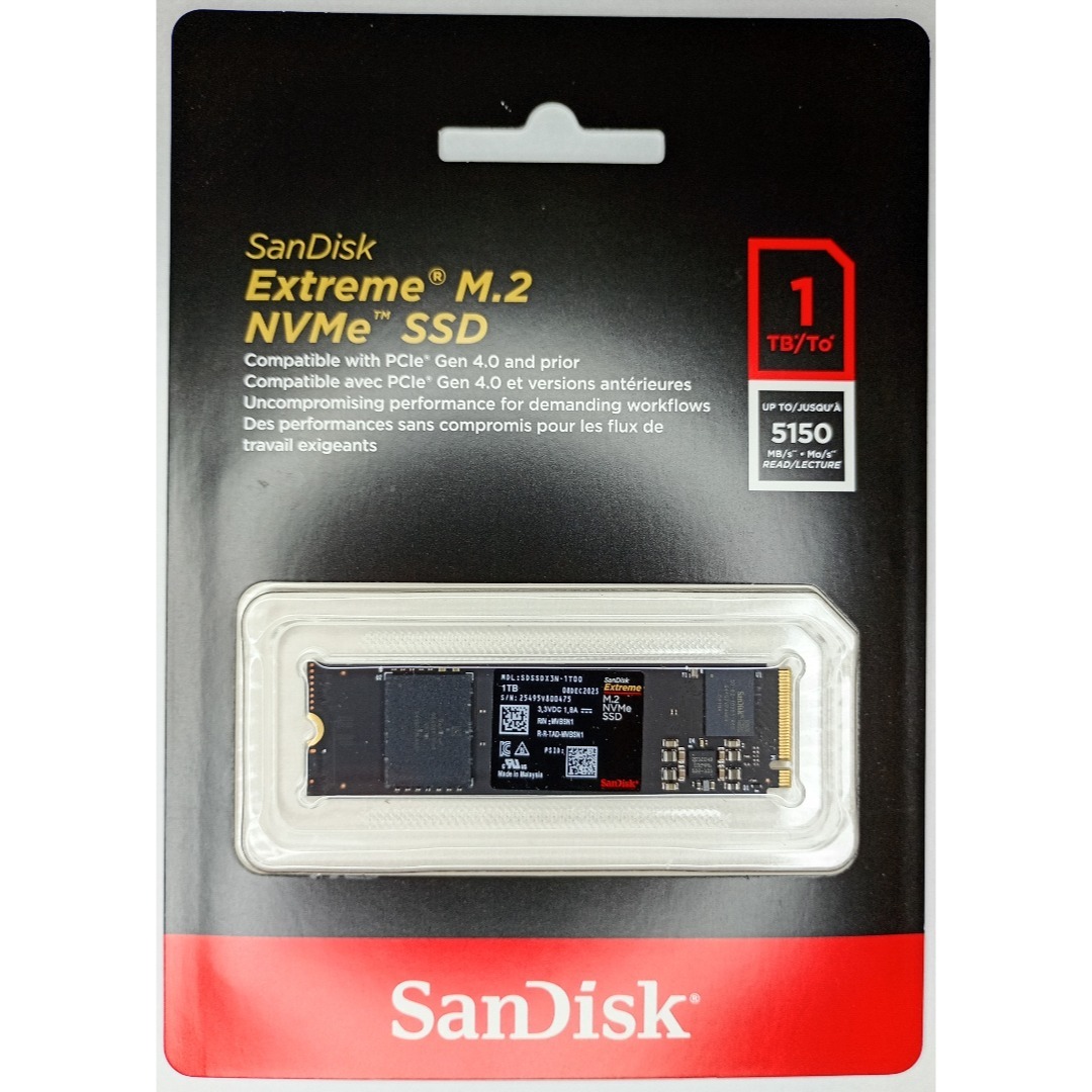 SanDisk - 新品 Sandisk Extreme M.2 1TB PCIe 4.0 SSDの通販 by かわ