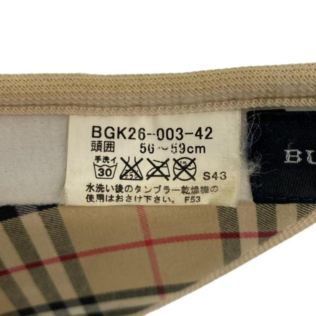 BURBERRYGOLF(バーバリーゴルフ) サンバイザー 56〜59cm - ベージュ