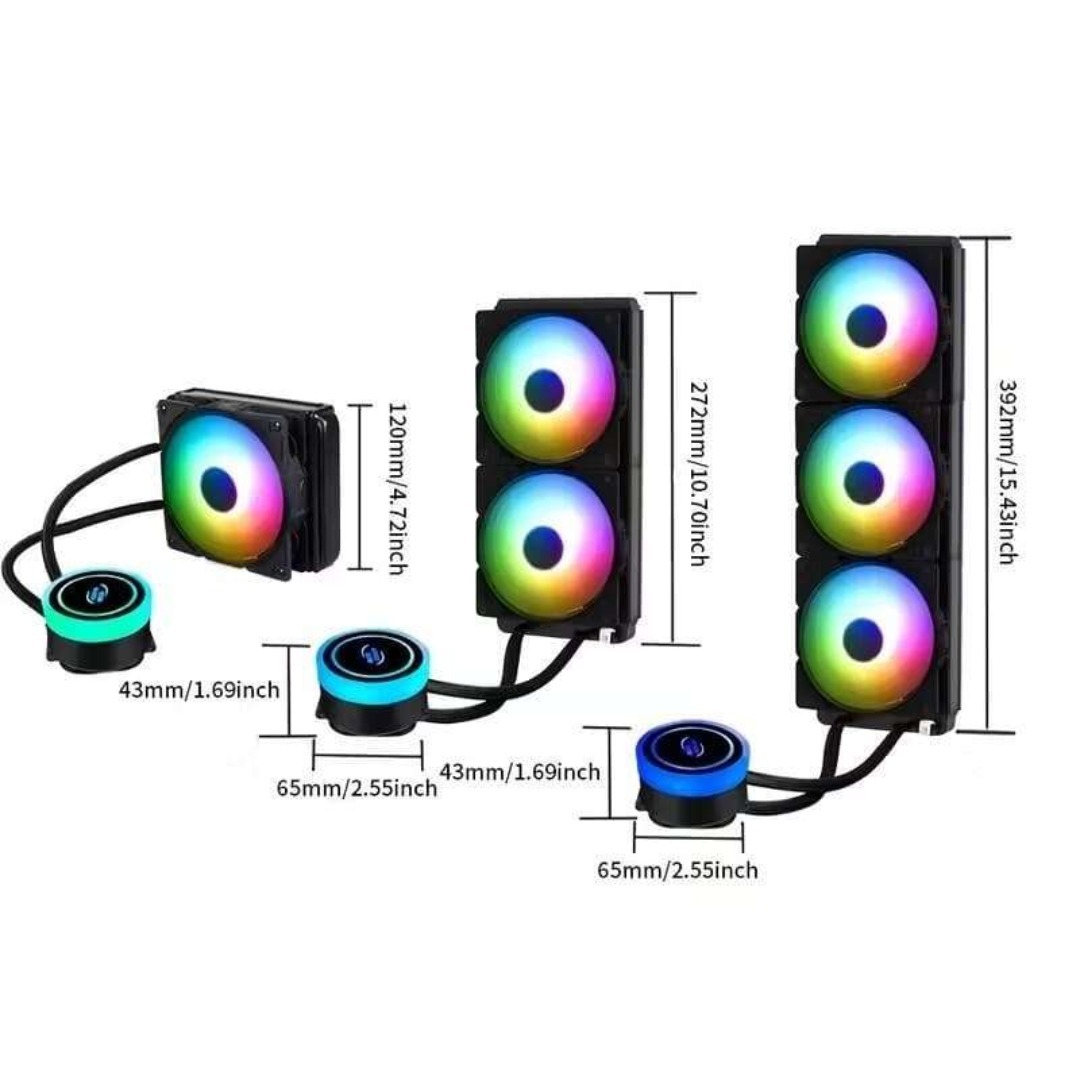 360水冷クーラー3連CPUクーラー3 x 120mmPWMファンS-FDBの通販 by