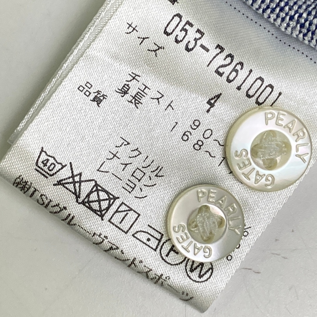 サイズ：4 PEARLY GATES パーリーゲイツ 長袖ポロシャツ ネイビー系