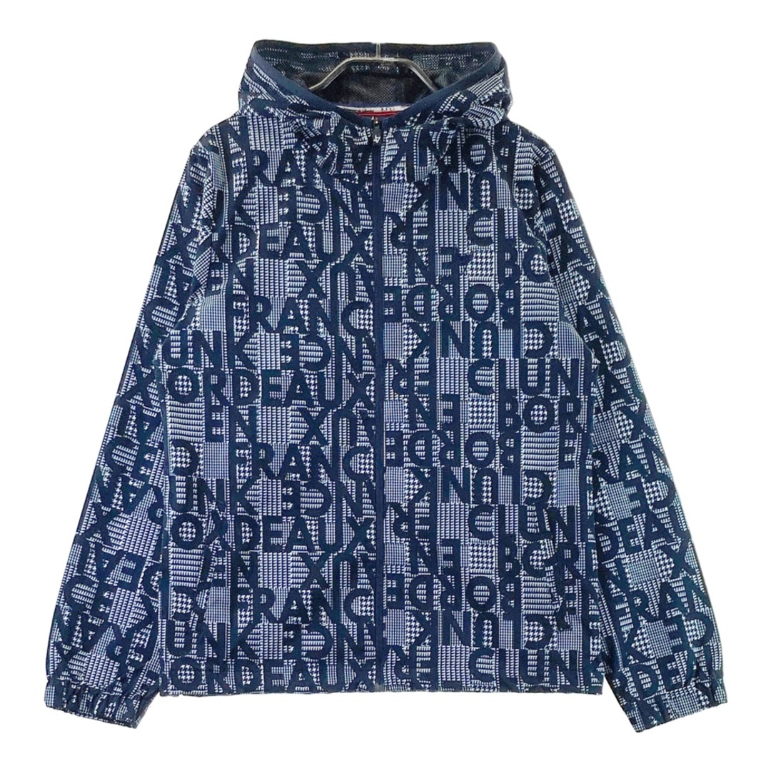 サイズ：M CLUNK クランク フルジップジャケット 総柄 ネイビー系