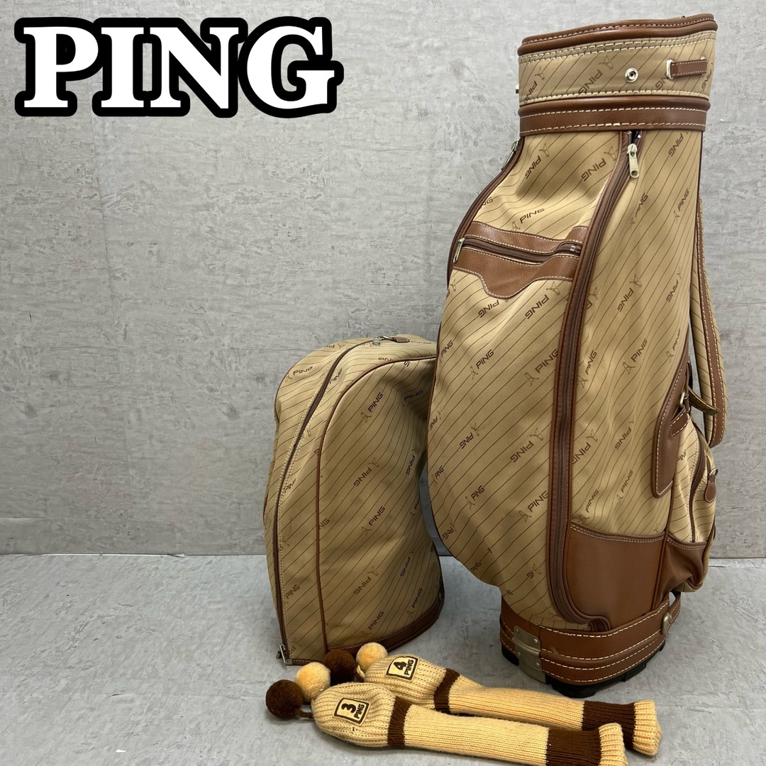 PING - PING ゴルフ ビンテージ キャディバッグ カート式 約8.5型